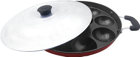 MITHALI Nonstick Appam Maker (Appam Patra) with Stainless Steel Lid ...