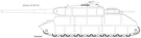 Italian Super Heavy Tank project made by Ansaldo: the Ansaldo GL 203 ...