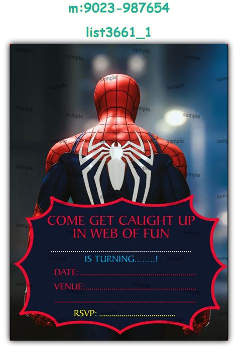 Spiderman theme designs in Tambola Housie, Cards