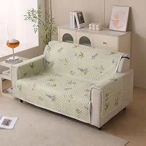 House of Quirk Polyester Sofa Cover Mat - Anti-Slip, Reversible Couch ...