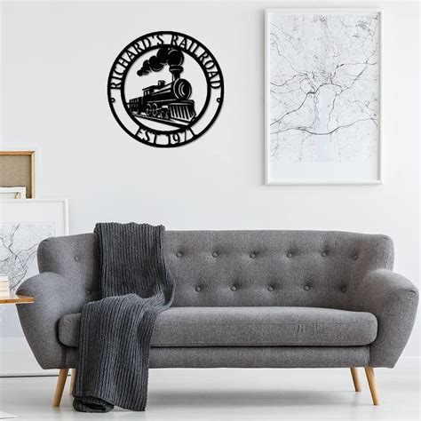 Buy OPacific Train Railroad Metal Sign Custom,Personalized Last Name ...