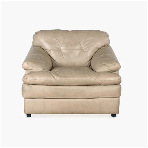 Buy Napster Leather 1-Seater Sofa - Beige from Home Centre at just INR ...