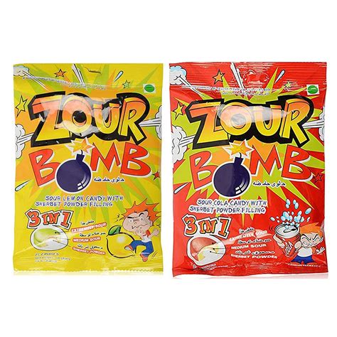 Zour Bomb Cola with Lemon Candy Powder Filling in Candy Pack of 2 ...