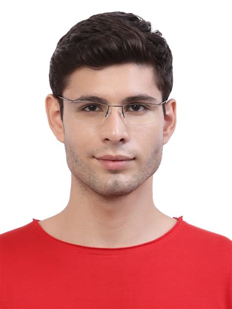 Copper Brown Rectangular Half - Rim Metal Glasses Frames for Men – GKB ...