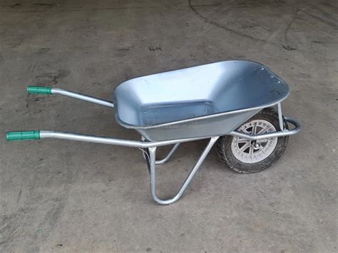 70l Galvanized Garden Wheel Barrow Wheelbarrow Single Wheel ...