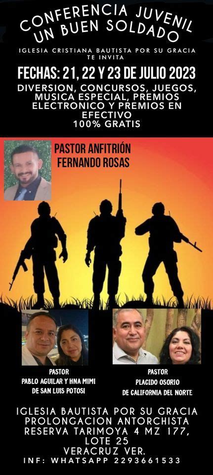 CONFERENCIA DE JOVENES UN BUEN SOLDADO, Deportivo Antorchista De ...