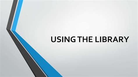 Image result for Using the Library