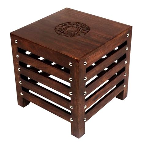 FABULO AMAZE SHOPPEE Wooden Beautiful Handmade Stool For Sitting Living ...