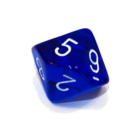 10-Sided Opaque Dice (d10) - Blue - Dice Game Depot