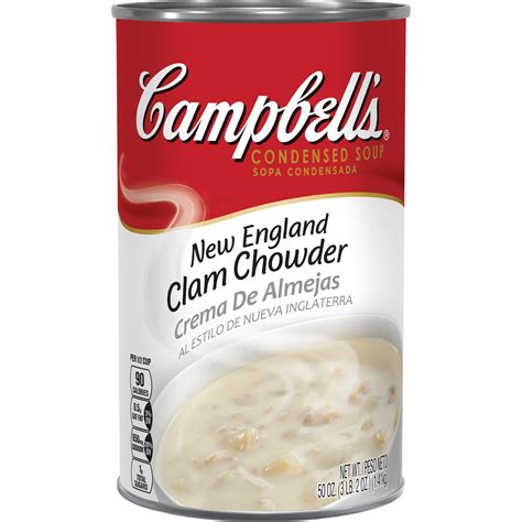 Campbell's Classic New England Clam Chowder Condensed Soup, 50 Ounce ...