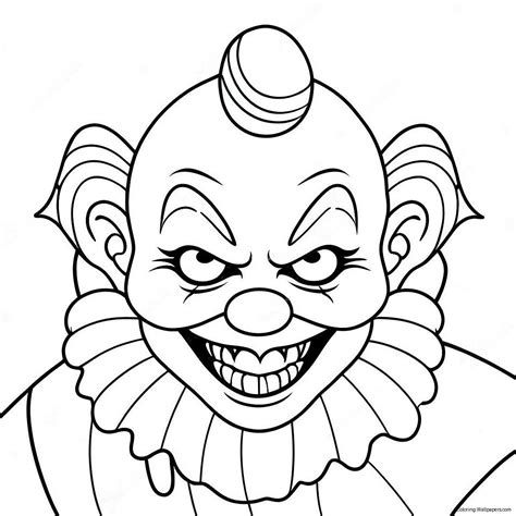 Scary Clown Coloring Page (34663-27416)
