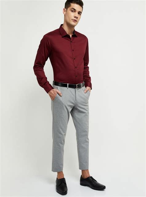 Buy Men Solid Full Sleeves Slim Fit Formal Shirt Online at just Rs. 999 ...