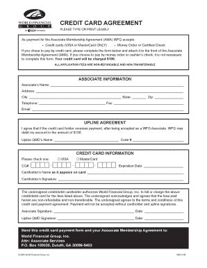 CREDIT CARD AGREEMENT - WFG - Fill and Sign Printable Template Online