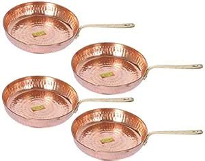 Buy SHIV SHAKTI ARTS 35 Cm X 21 Cm X 4 Cm Copper Fry Pan Tadka Pan ...