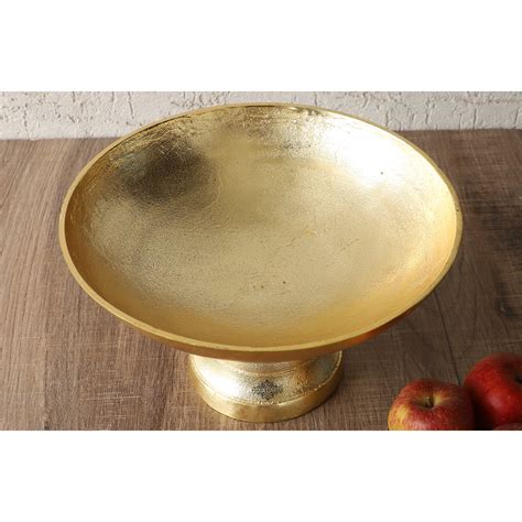 Buy Indian Art Villa Aluminium Gold textured Shine Finish Fruit Basket ...