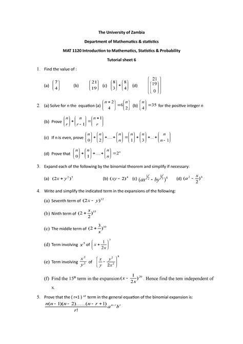 Maths Tutorial Sheets Unza 的图像结果