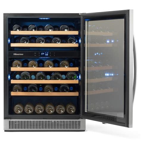 Hisense 23.8-in W Glass Door with Stainless Steel Frame Dual Zone ...