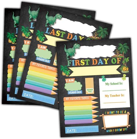 Buy Dinosuar First Day of School Sign and Last Day of School Sign ...