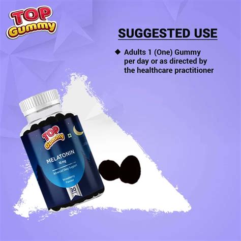 Buy TOP GUMMY MELATONIN 10MG ADVANCED SLEEP SUPPORT ( STRAWBERRY ...