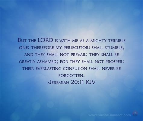 Jeremiah 20:11 King James Version | King james version, Kjv, Scripture ...