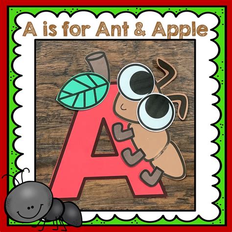 Letter A Craft, Aa is for Ant, Aa is for Apple, Ant Craft, Apple Craft ...