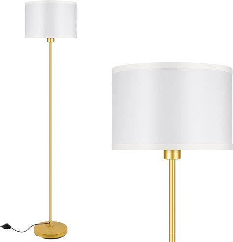 Gold Floor Lamps for Living Room, Modern Standing Lamp, White Lamp ...