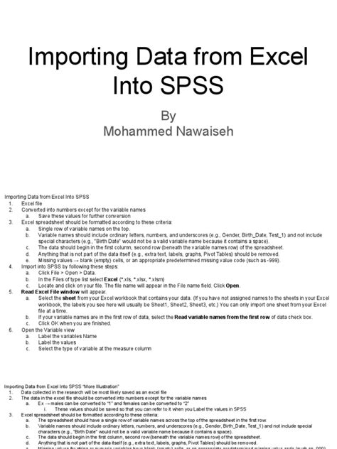 How to Transfer Excel File to SPSS Program 的图像结果