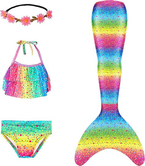 FUNPARTY 6Pcs Girls Swimsuit Mermaid Tails for India | Ubuy
