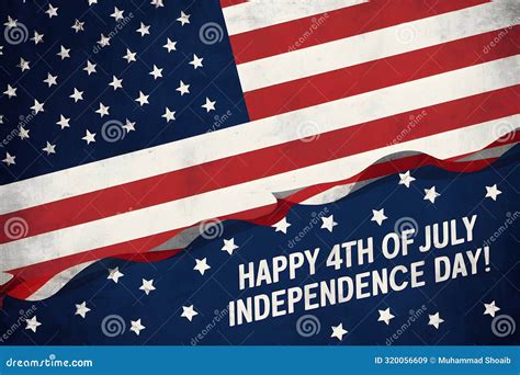 Colorful American Flag Painting with Stars and HAPPY 4TH of JULY Text ...