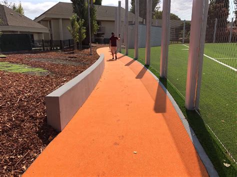 Pathways, court yards, jogging and cycling tracks