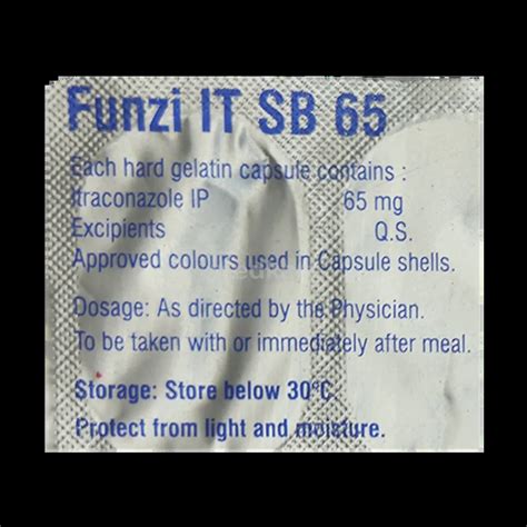 FUNZI IT SB 65MG CAPSULE 10'S - Uses, Side Effects, Price and Generic ...