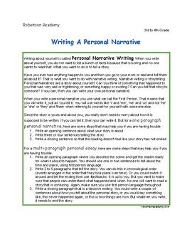 Image result for 4th Grade Personal Narrative Examples