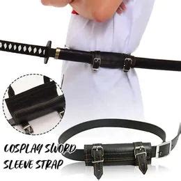 One Piece Cosplay PU Leather Sword Belt – Black Katana Holder Waist ...