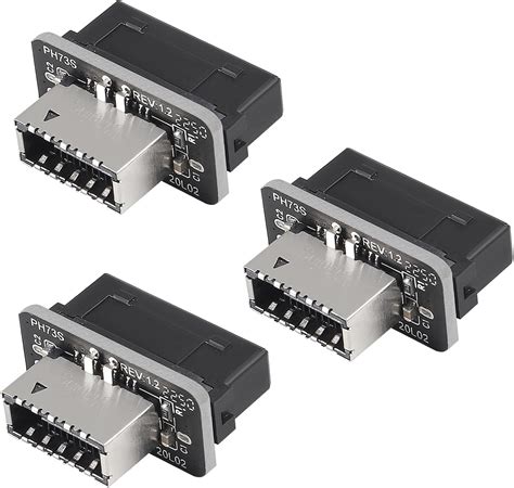 XIITIA 3pcs Vertical USB C Header Adapter, USB Front Panel India | Ubuy