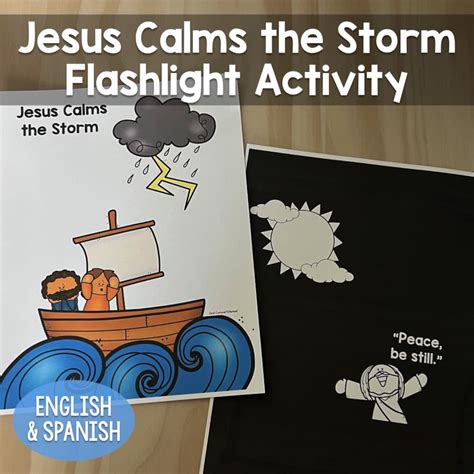 Jesus Calms the Storm Bible Flashlight Activity for Kids Sunday School ...