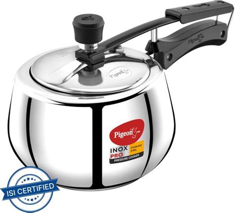 Pigeon Inox Pro Stainless Steel Inner Lid Cooker 3 L Induction Bottom ...