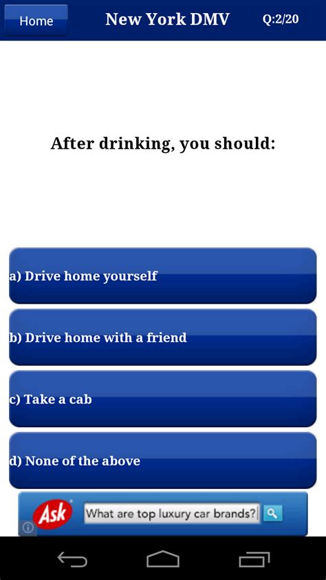 New York DMV Driving Test (FREE) – DMV Written Exam Prep - App on ...