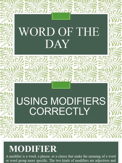 Image result for Rules On Using Adjectives as Modifiers