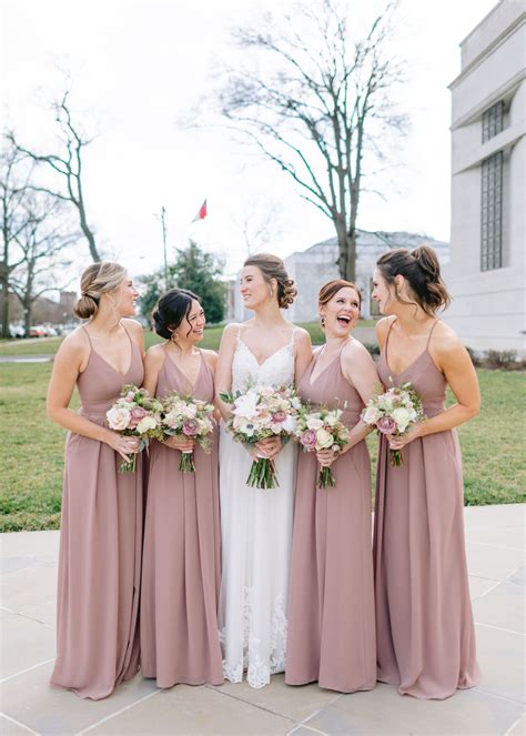 Blush Ivory Dusty Rose Mauve Bouquets | Dusty rose bridesmaid dresses ...