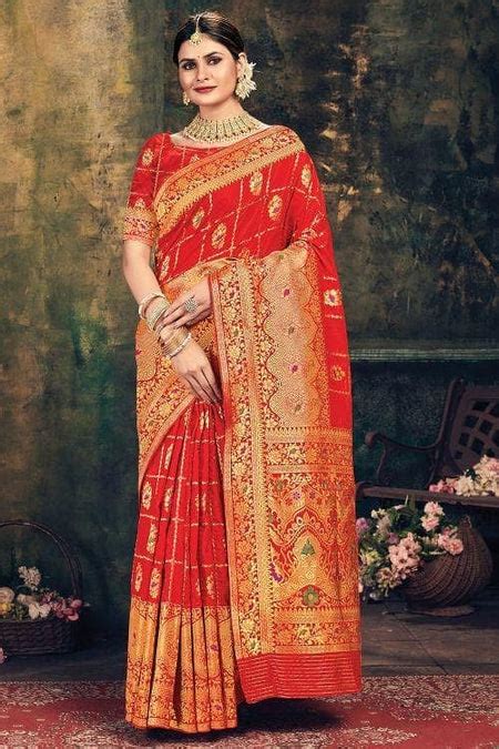 Red Banarasi Saree – Karagiri