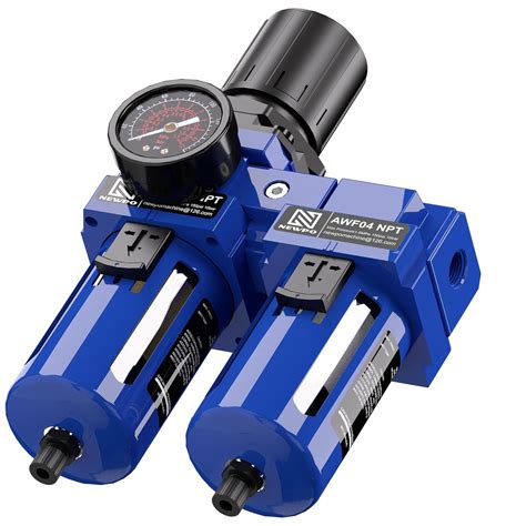 NEWPO 1/2" NPT Double Air Compressor Regulator for Spray Guns and ...