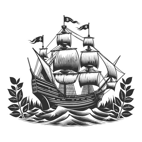 Mayflower ship icon | Premium AI-generated vector