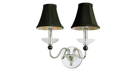 Trans Globe Lighting 7392 BK/CL Two Light Up Lighting Wall Sconce from ...