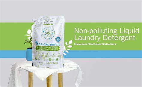 Azafran Tropical Breeze 6 in 1 Plant-Based Liquid Laundry Detergent ...