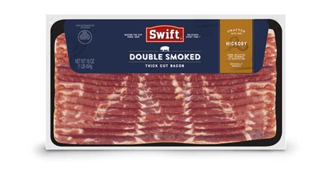 Hickory Double Smoked Thick Cut Bacon - Swift