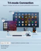 Aula F75 75% Wireless Mechanical Keyboard | Hot Swappable | Pre-lubed ...