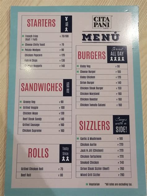 Menu at Cita Pani Restaurant - Caltex, Kannur, KSRTC Complex