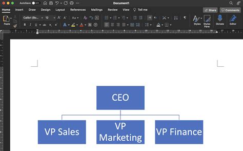 Image result for Word Org Chart Design