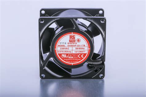 RS PRO | RS PRO Axial Fan, 230 V ac, AC Operation, 51m³/h, 12W, 60mA ...