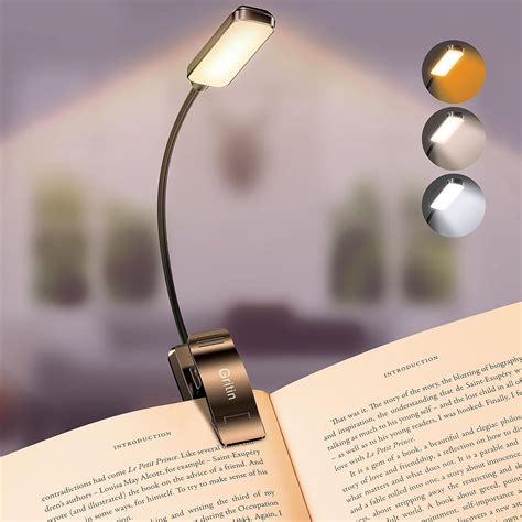 Gritin 9 LED Rechargeable Book Light for Reading in Bed-Eye Caring 3 ...